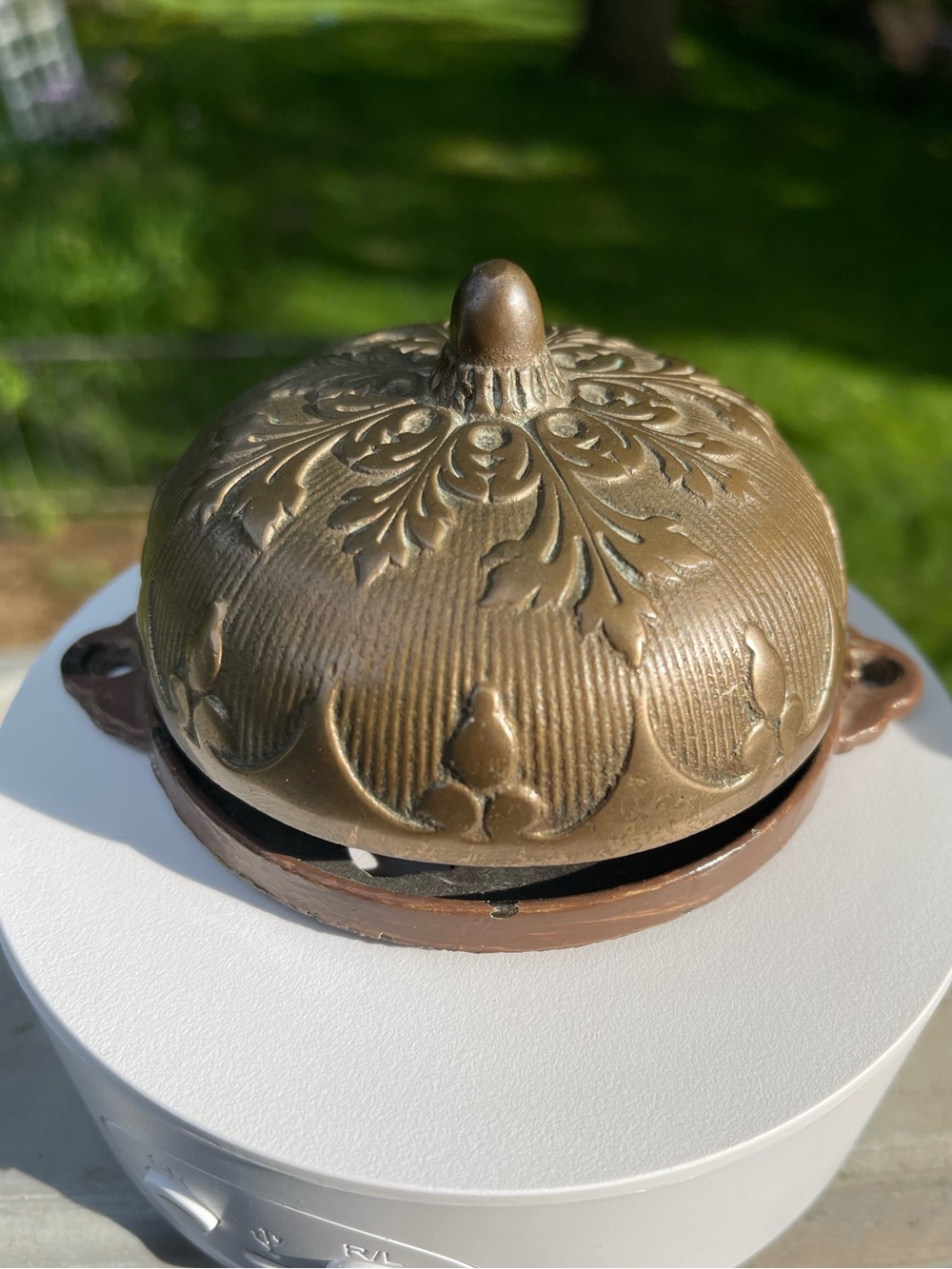 Antique Victorian Brass? Doorbell with Gears 1892
